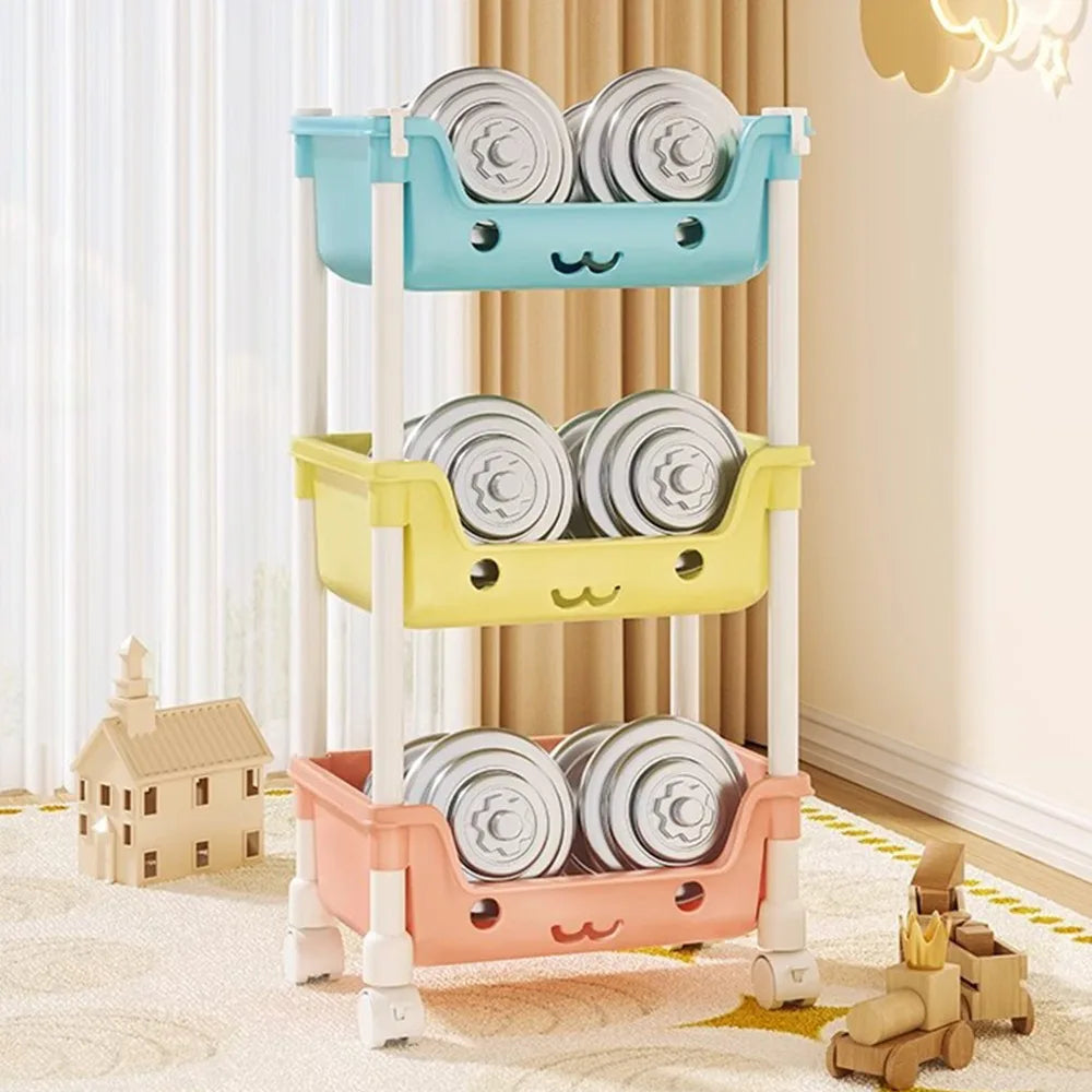 Storage Trolley Toy Rack Bookshelf Organizer Closet Snack - The Grand Bazaar of Australia