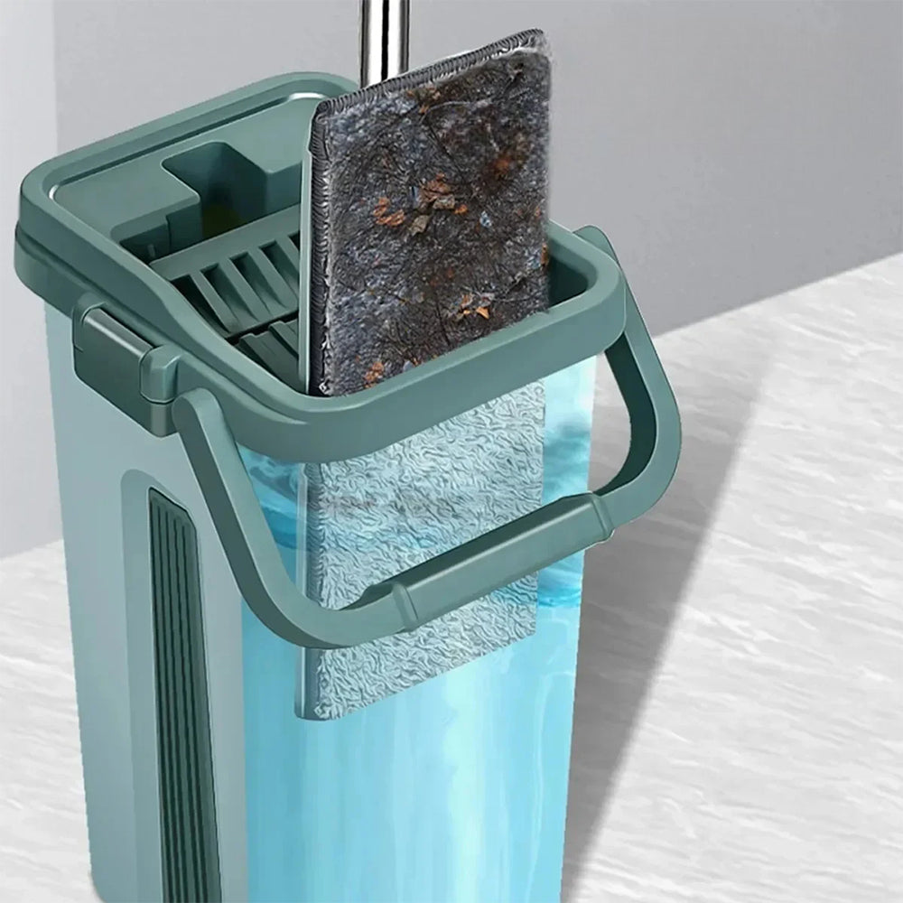 Wet or Dry Usage Hands-Free Mopping System with Bucket and Microfiber Pads - The Grand Bazaar of Australia