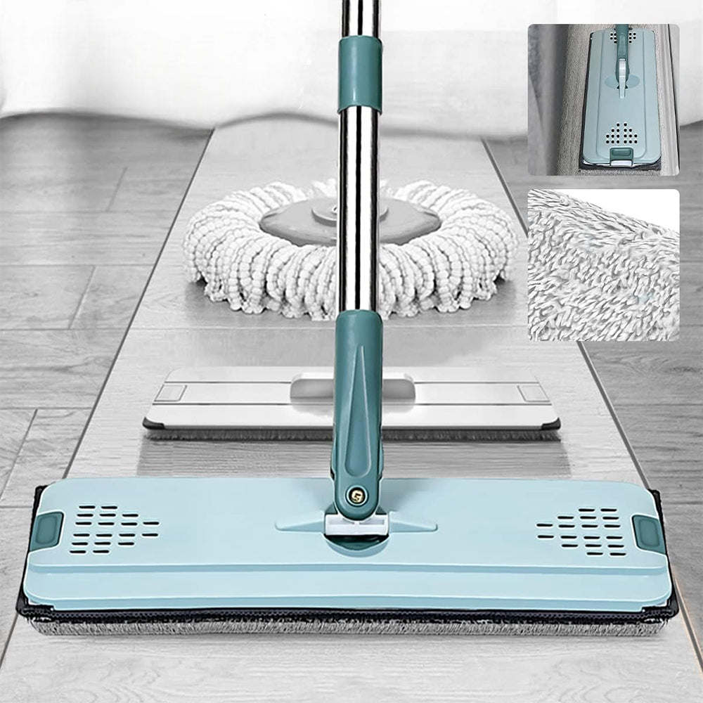 Wet or Dry Usage Hands-Free Mopping System with Bucket and Microfiber Pads - The Grand Bazaar of Australia