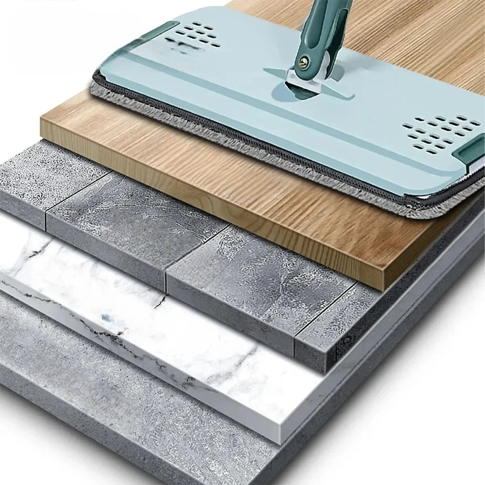 Wet or Dry Usage Hands-Free Mopping System with Bucket and Microfiber Pads - The Grand Bazaar of Australia