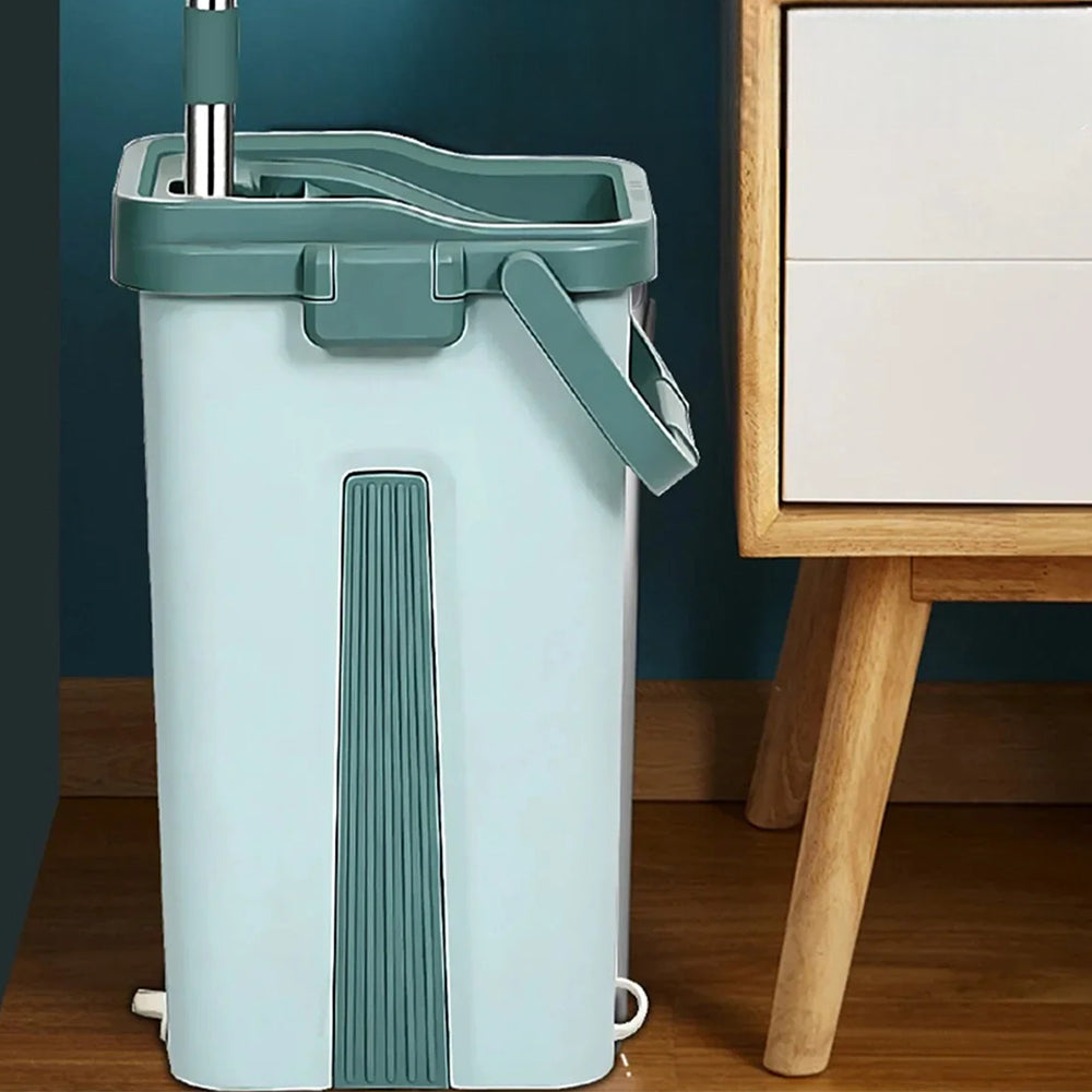 Wet or Dry Usage Hands-Free Mopping System with Bucket and Microfiber Pads - The Grand Bazaar of Australia