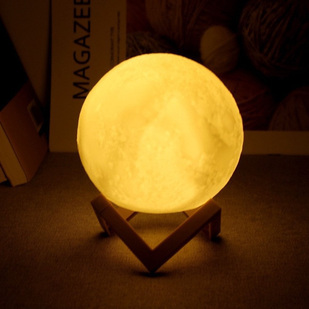 Moon Lamp LED Night Light Battery Powered With Plastic Stand - The Grand Bazaar of Australia