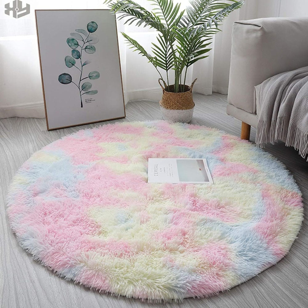 Super Soft Plush Round Rug Mat Fluffy Salon Thick Pile Carpets - The Grand Bazaar of Australia