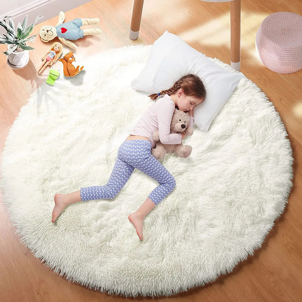 Super Soft Plush Round Rug Mat Fluffy Salon Thick Pile Carpets - The Grand Bazaar of Australia