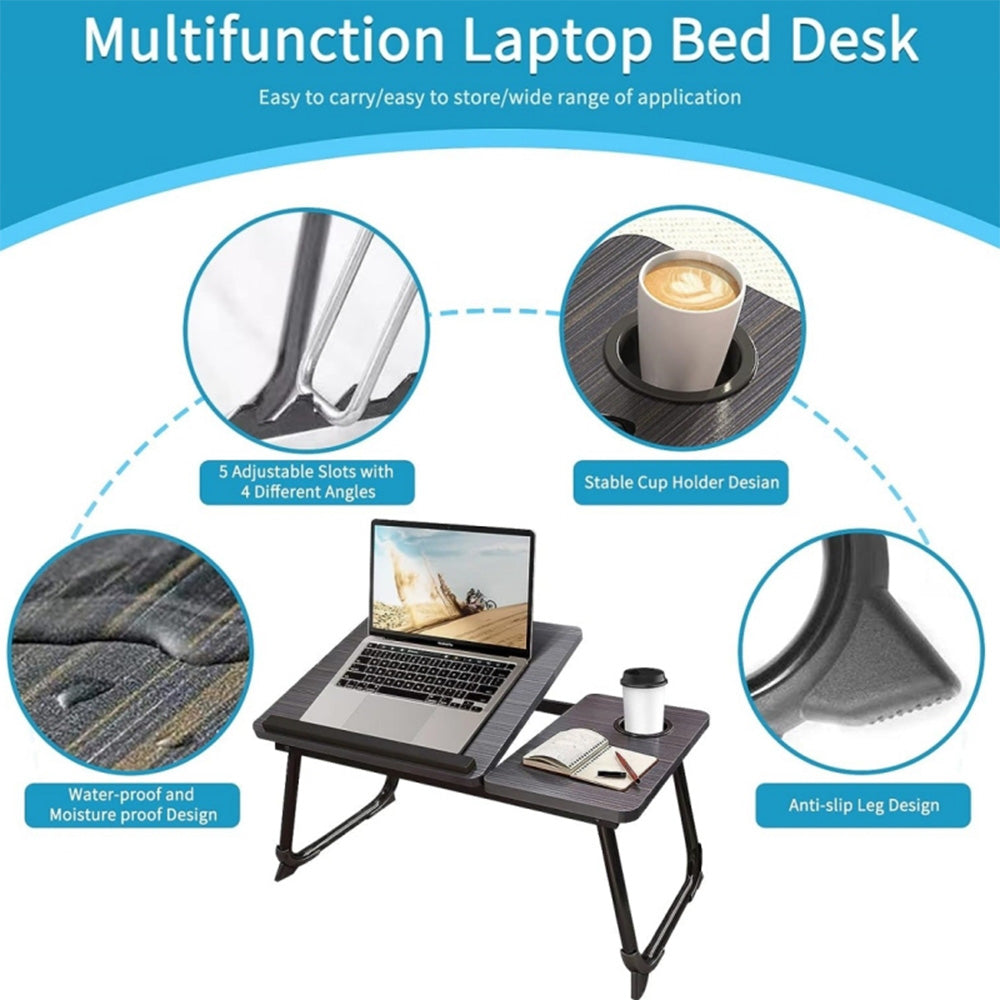 COMFEYA Adjustable Laptop Desk for Bed or Couch - Ergonomic Lap Desk with Cup Holder - The Grand Bazaar of Australia