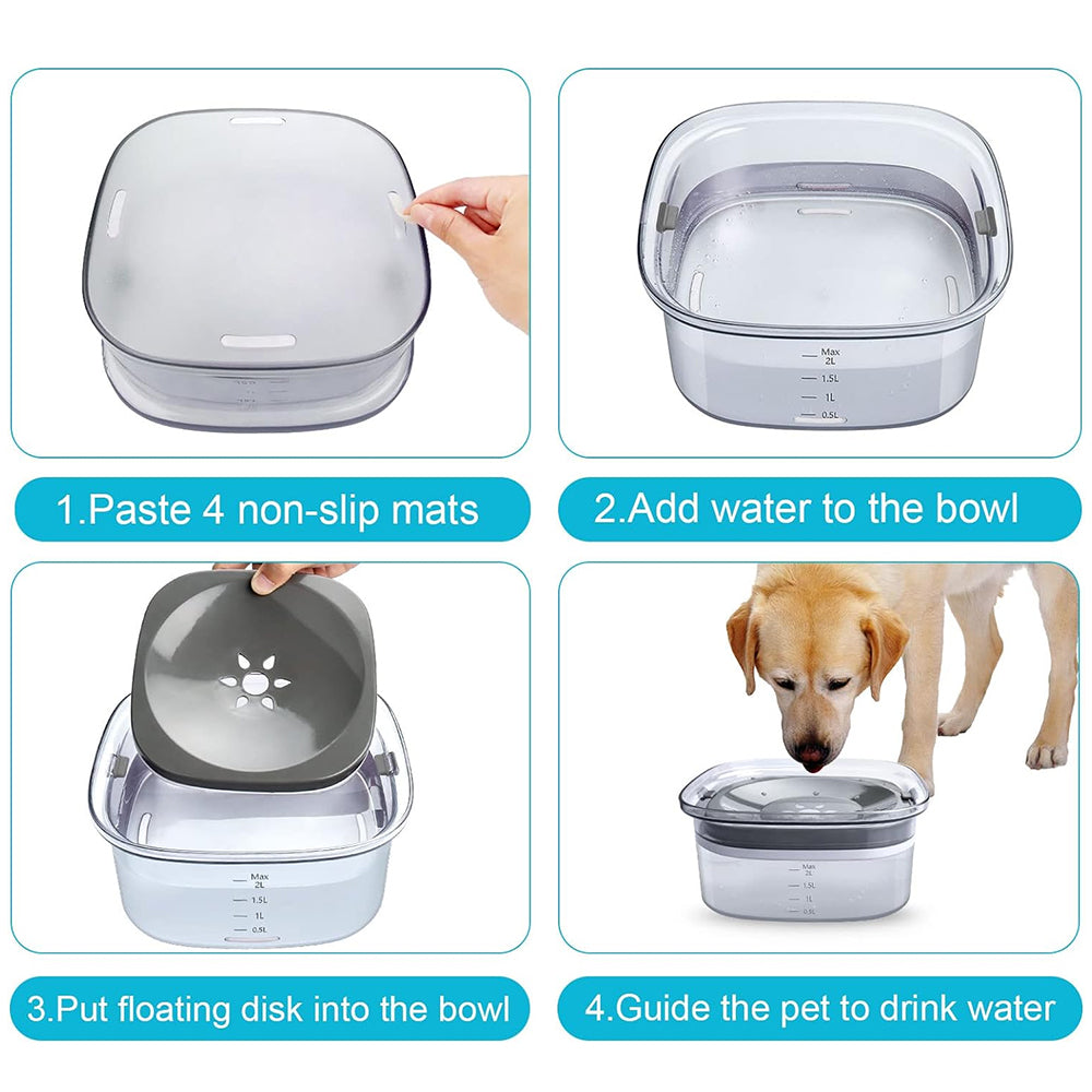PETSWOL 2L No Spill Dog Bowl | Large Capacity, Slow Water Feeder for Clean and Healthy Drinking - The Grand Bazaar of Australia