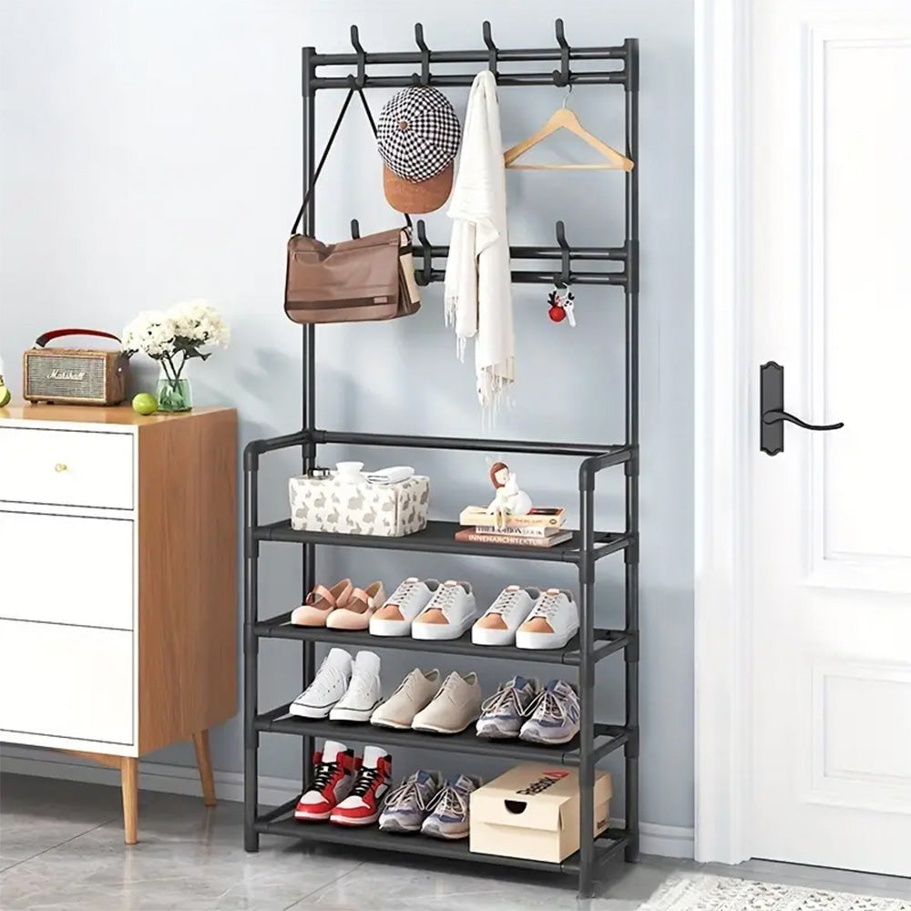 STORFEX 4-Tier 3-in-1 Coat Hanger and Shoe Rack - Organize Your Entryway with Style - The Grand Bazaar of Australia