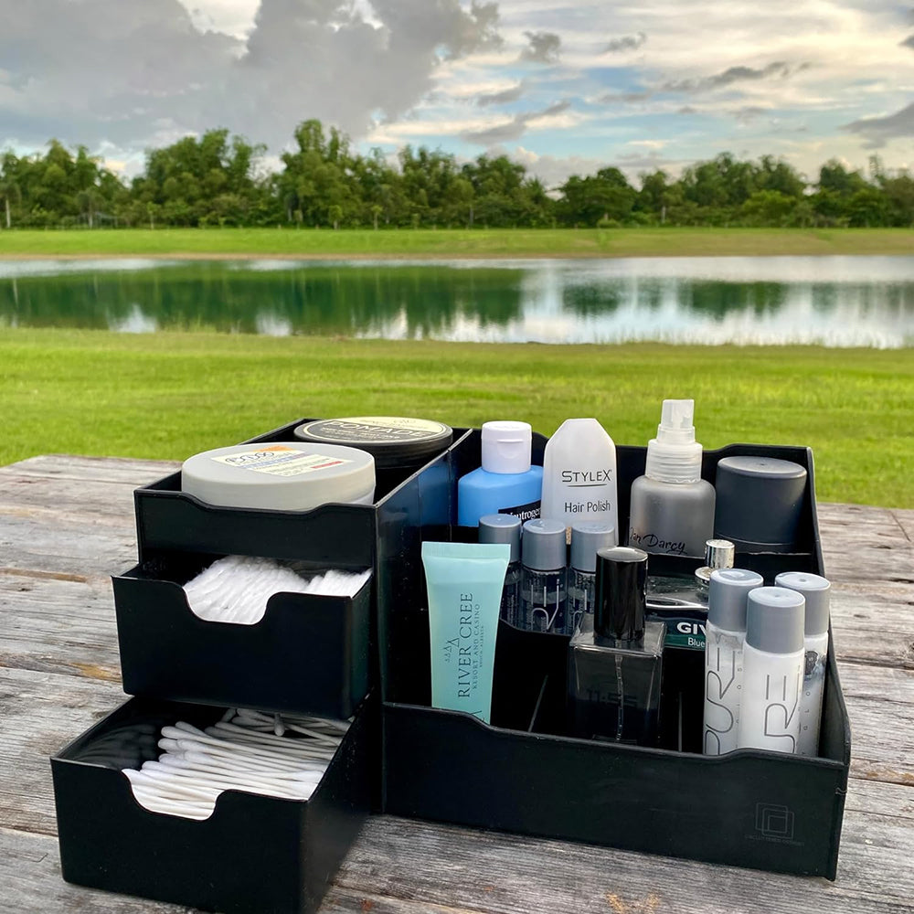 STORFEX Uncluttered Designs Large Black Vanity Organizer - The Grand Bazaar of Australia