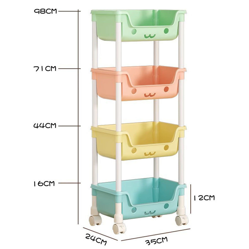 Storage Trolley Toy Rack Bookshelf Organizer Closet Snack - The Grand Bazaar of Australia