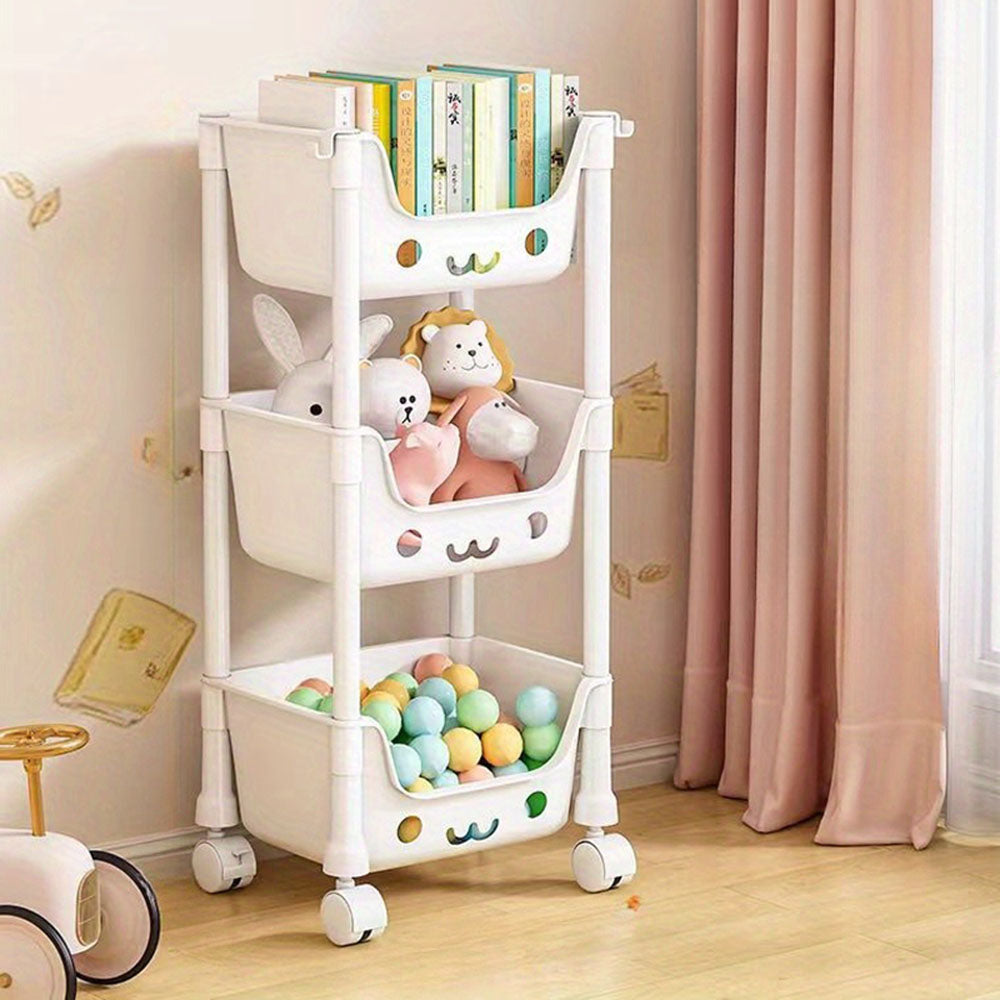 Storage Trolley Toy Rack Bookshelf Organizer Closet Snack - The Grand Bazaar of Australia