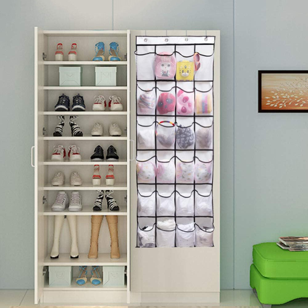 24 Grid Wall-Mounted Sundries Organizer with Mesh Pocket - The Grand Bazaar of Australia