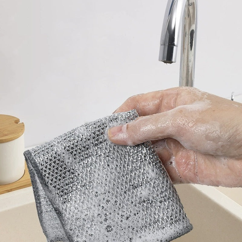 Double-layer Steel Wire Cloth Cleaning Cloths - The Grand Bazaar of Australia