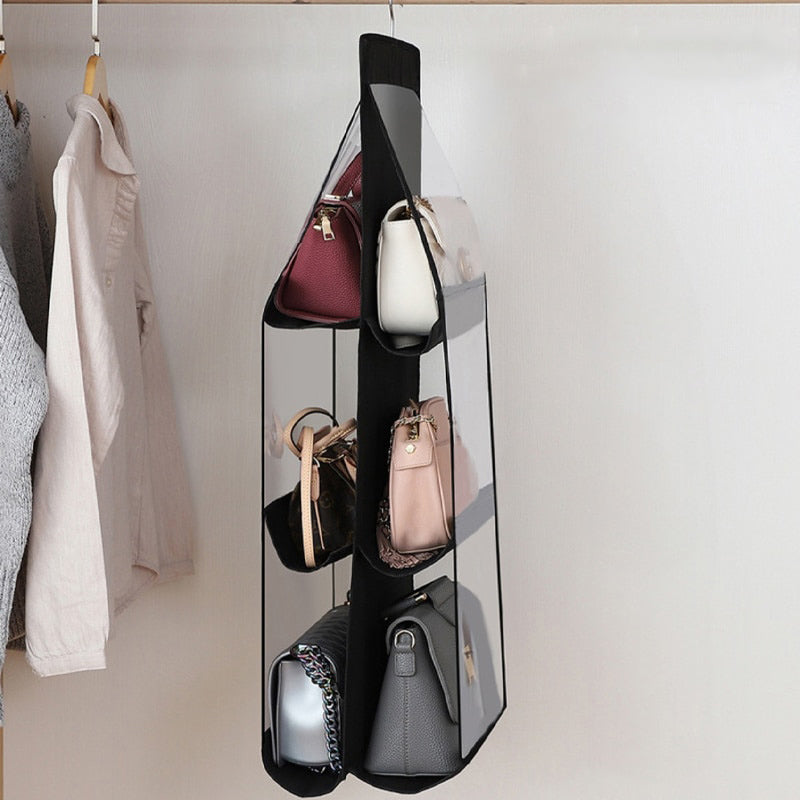 6-Pocket Foldable Hanging Organizer for Handbags - The Grand Bazaar of Australia