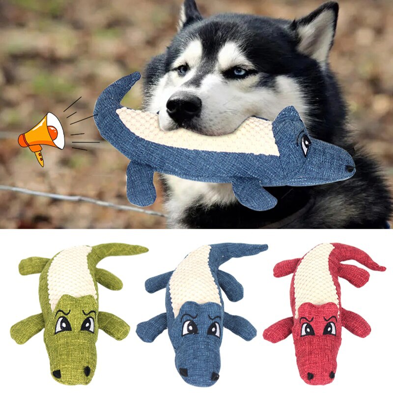 Interactive Plush Alligator Chew Toy for Dogs - The Grand Bazaar of Australia