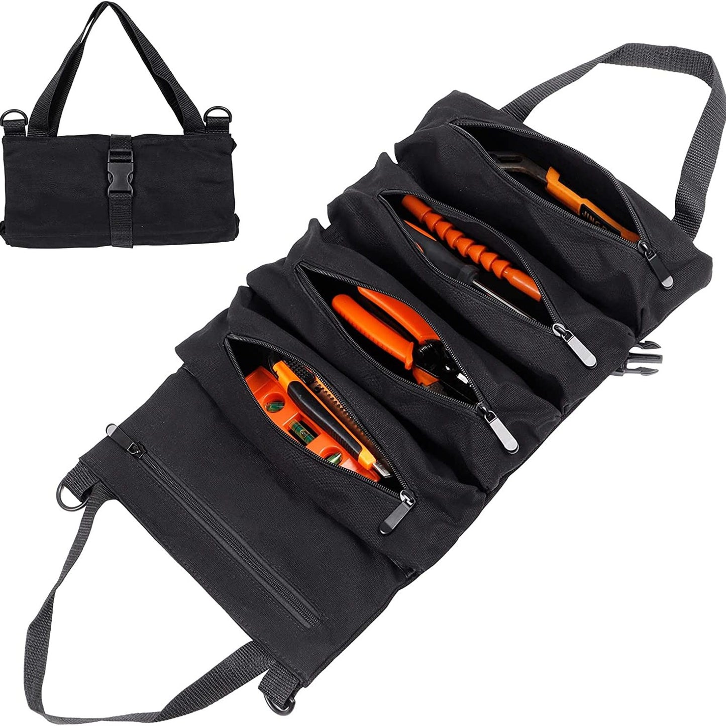 Multi-Purpose Canvas Roll Up Tool Bag - The Grand Bazaar of Australia