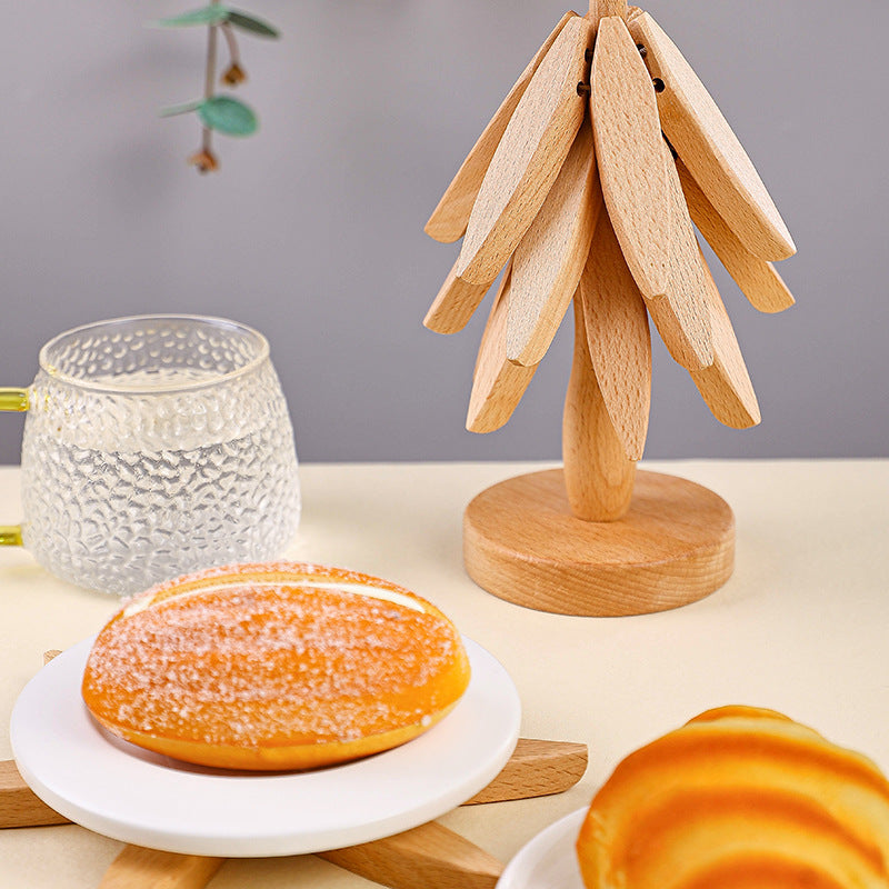 Tree Design Stand Anti Scald Heat Resistant Wooden Placemats - The Grand Bazaar of Australia