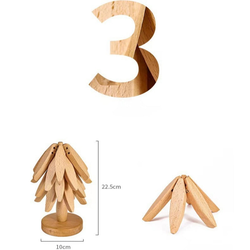 Tree Design Stand Anti Scald Heat Resistant Wooden Placemats - The Grand Bazaar of Australia