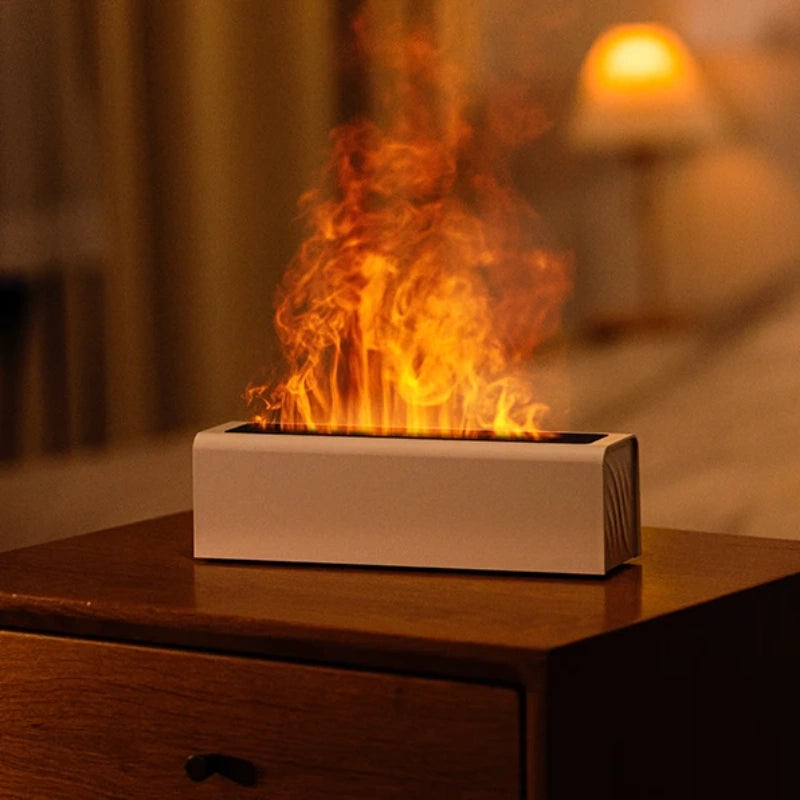 Colorful Simulation Flame Humidification Diffuser - USB Plug - The Grand Bazaar of Australia