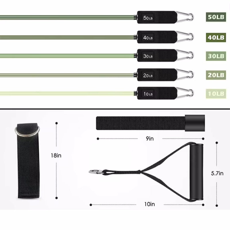 5-Piece Fitness Resistance Band Set - The Grand Bazaar of Australia
