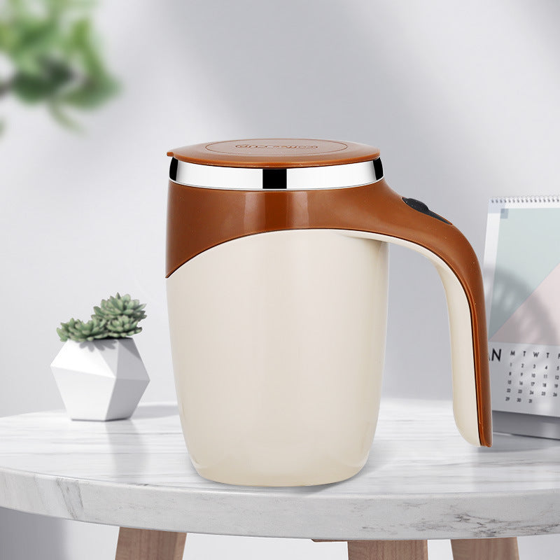 Electric Stainless Steel Rotating Stirring Cup Coffee Mug - Rechargeable - The Grand Bazaar of Australia