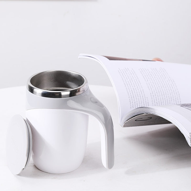 Electric Stainless Steel Rotating Stirring Cup Coffee Mug - Rechargeable - The Grand Bazaar of Australia