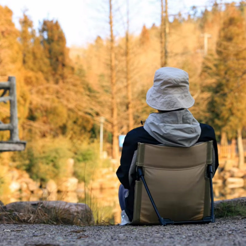 Foldable Camping Chair with Backrest Cushion - The Grand Bazaar of Australia