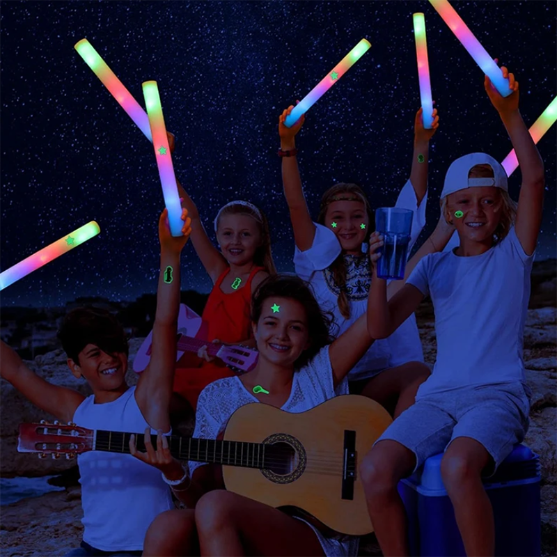 8/10/15/20pcs Colorful LED Glow Foam Sticks - The Grand Bazaar of Australia