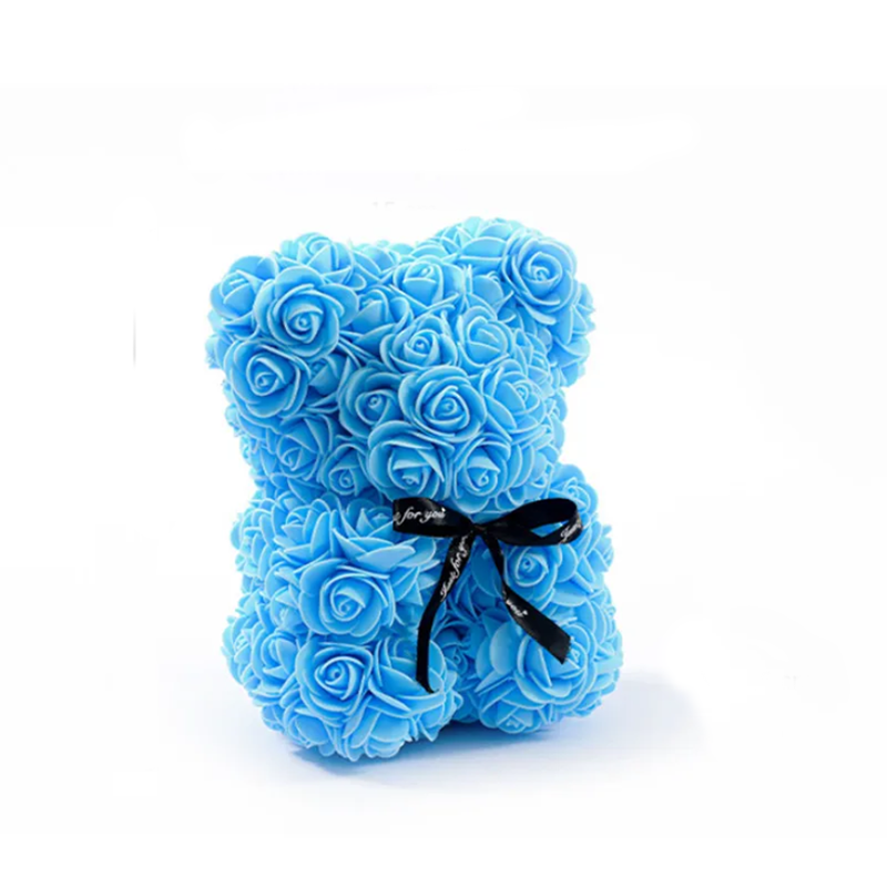 25cm Artificial Flowers Rose Bear Girlfriend Anniversary Gift - The Grand Bazaar of Australia