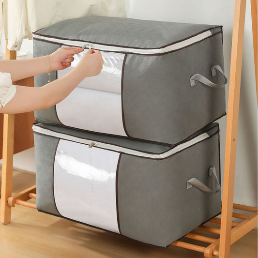 6-Piece Foldable Fabric Clothes Storage Container Bags - The Grand Bazaar of Australia