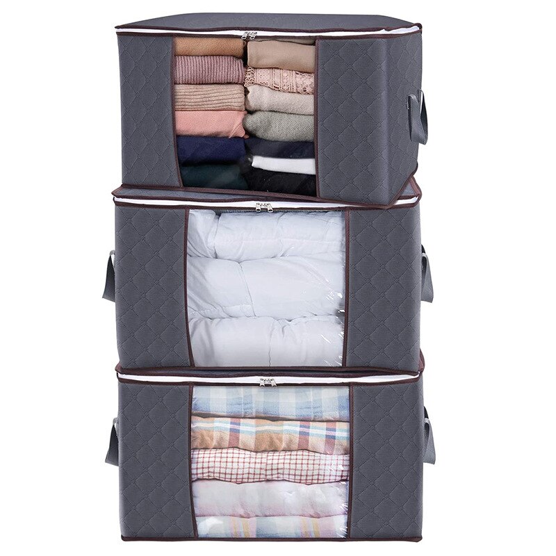 6-Piece Foldable Fabric Clothes Storage Container Bags - The Grand Bazaar of Australia