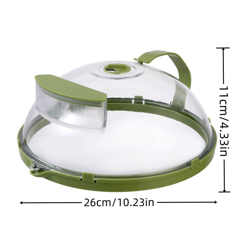 10 Inch Clear Microwave Splatter Cover with Water Steamer and Handle - The Grand Bazaar of Australia