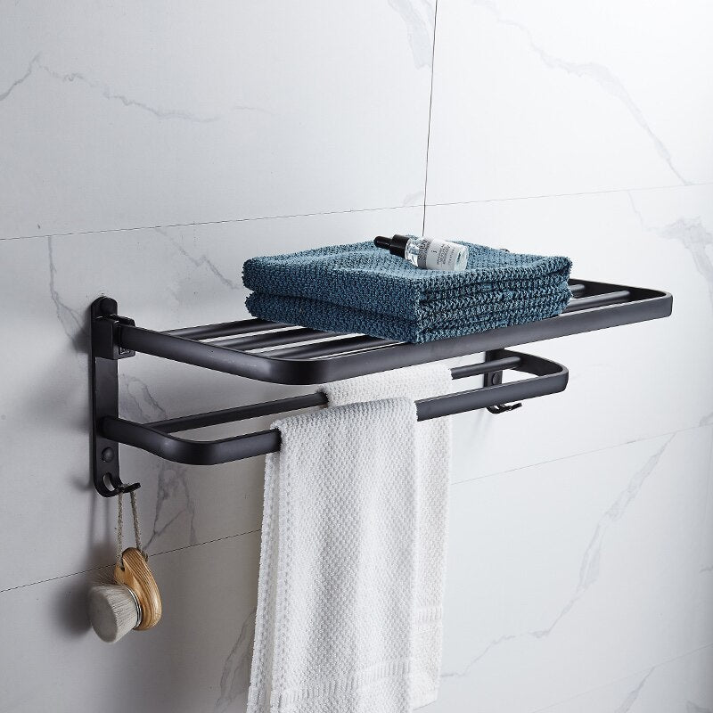 Wall Mount Foldable AluminumTowel Rack - The Grand Bazaar of Australia