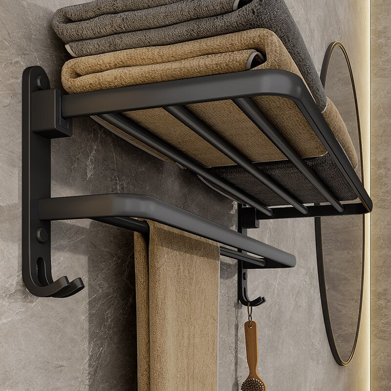 Wall Mount Foldable AluminumTowel Rack - The Grand Bazaar of Australia