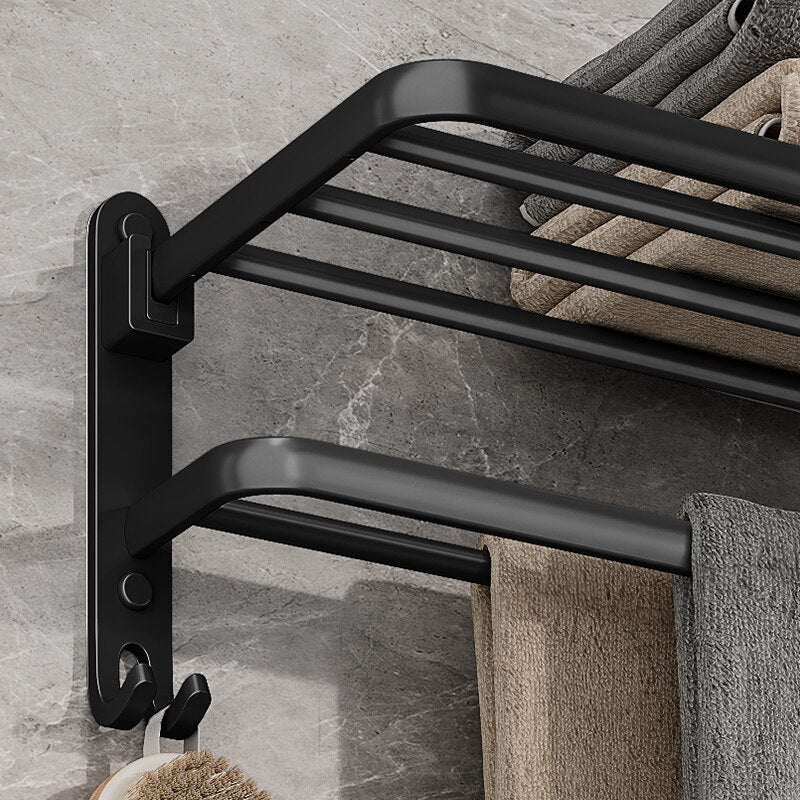 Wall Mount Foldable AluminumTowel Rack - The Grand Bazaar of Australia