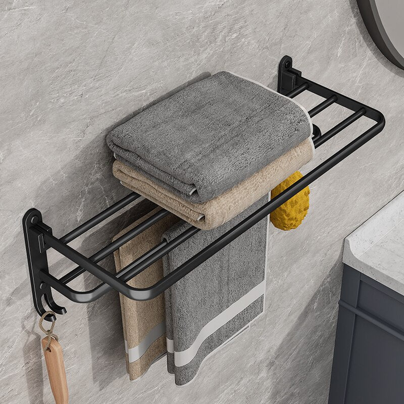 Wall Mount Foldable AluminumTowel Rack - The Grand Bazaar of Australia
