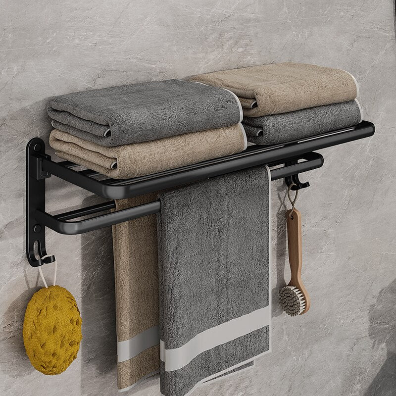 Wall Mount Foldable AluminumTowel Rack - The Grand Bazaar of Australia