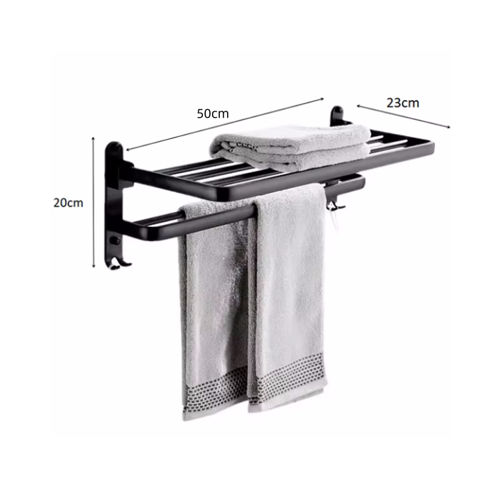 Wall Mount Foldable AluminumTowel Rack - The Grand Bazaar of Australia