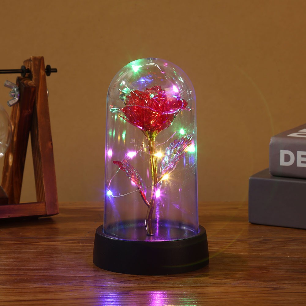 LED Enchanted Galaxy Rose with Fairy Lights in Dome - The Grand Bazaar of Australia