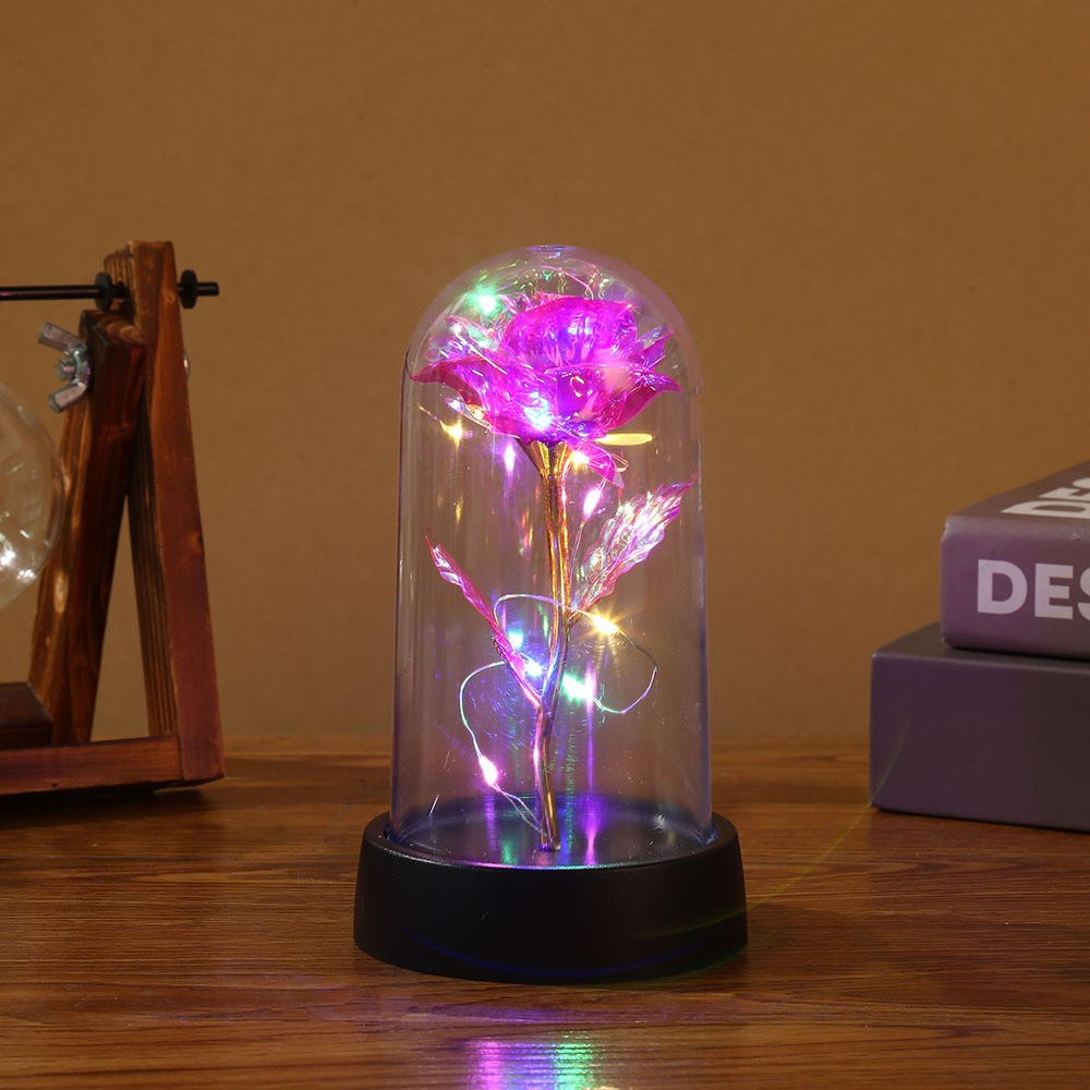 LED Enchanted Galaxy Rose with Fairy Lights in Dome - The Grand Bazaar of Australia
