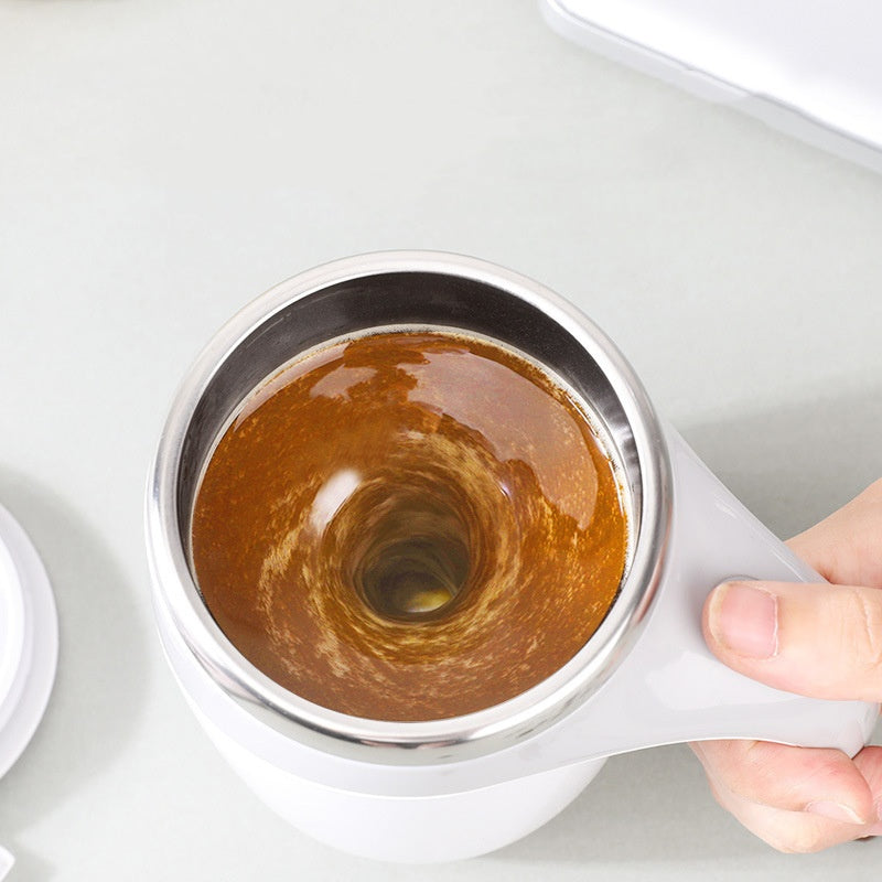 Electric Stainless Steel Rotating Stirring Cup Coffee Mug - Rechargeable - The Grand Bazaar of Australia