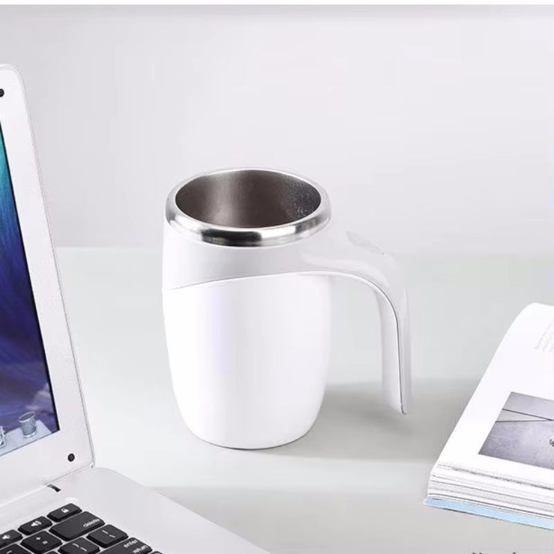Electric Stainless Steel Rotating Stirring Cup Coffee Mug - Rechargeable - The Grand Bazaar of Australia