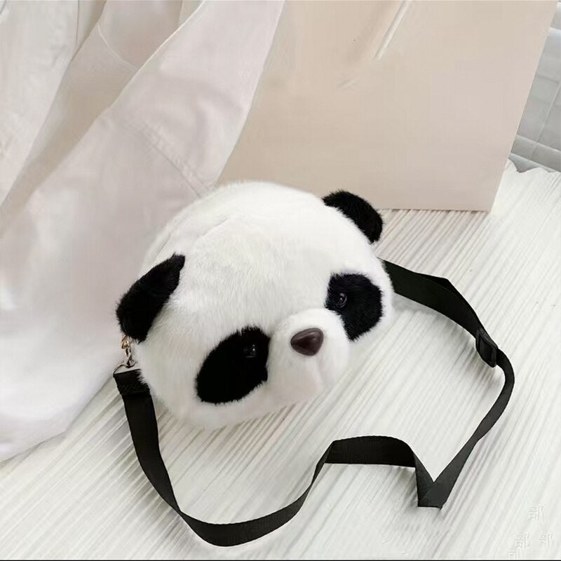 Cute Plush Panda Backpacks One Shoulder Diagonal Wallet - The Grand Bazaar of Australia