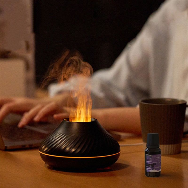 Color Flame Volcanic Aroma Diffuser Essential Oil Lamp - The Grand Bazaar of Australia