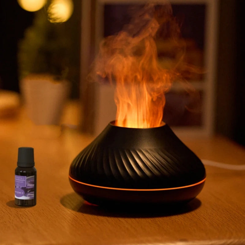 Color Flame Volcanic Aroma Diffuser Essential Oil Lamp - The Grand Bazaar of Australia