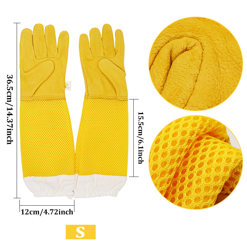 Anti-Bee Apiculture Gloves with Ventilated Sleeves - The Grand Bazaar of Australia