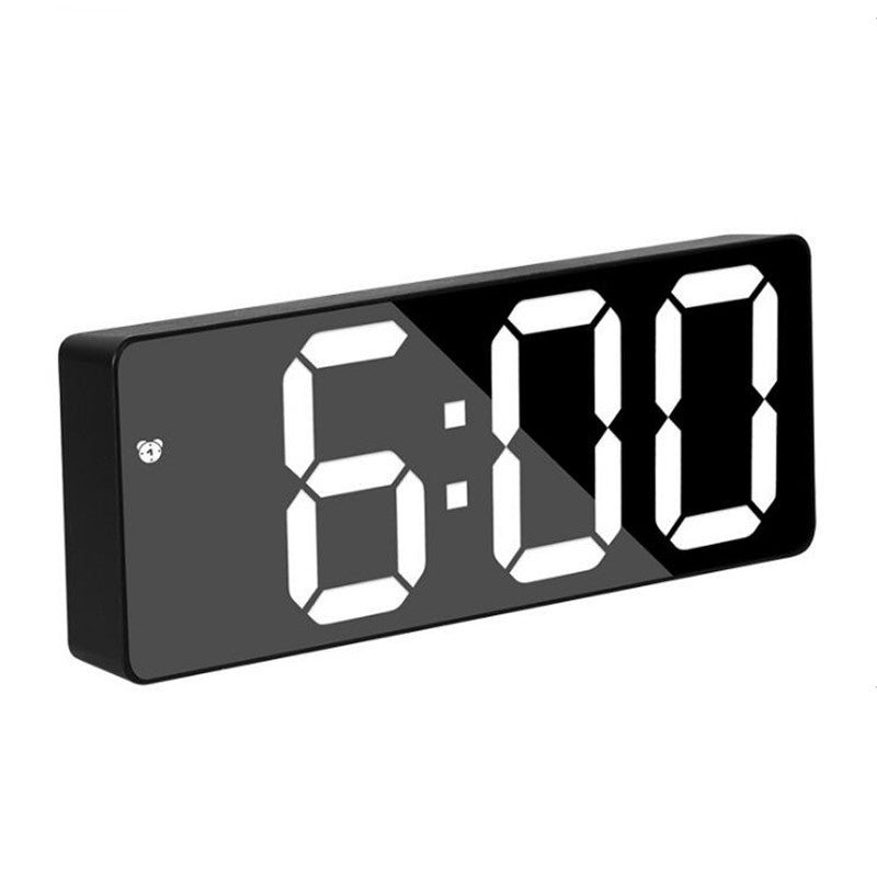Acrylic/Mirror Voice Control Snooze Electronic LED Digital Alarm Clock - Powered By Battery - The Grand Bazaar of Australia