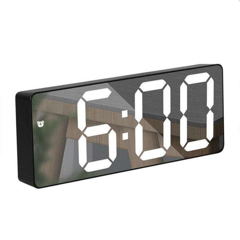 Acrylic/Mirror Voice Control Snooze Electronic LED Digital Alarm Clock - Powered By Battery - The Grand Bazaar of Australia