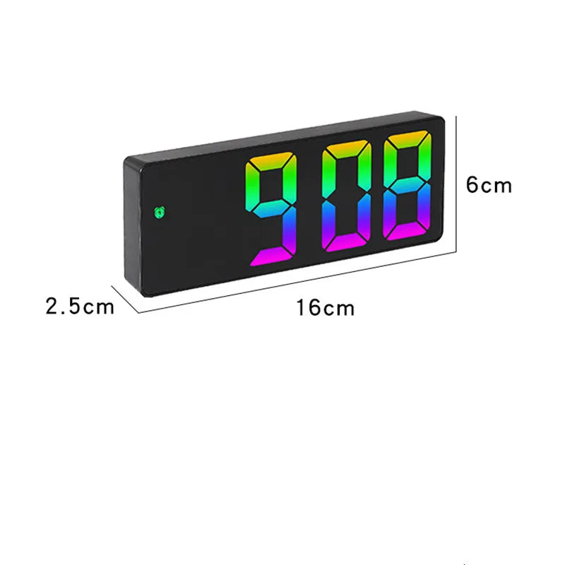 Acrylic/Mirror Voice Control Snooze Electronic LED Digital Alarm Clock - Powered By Battery - The Grand Bazaar of Australia