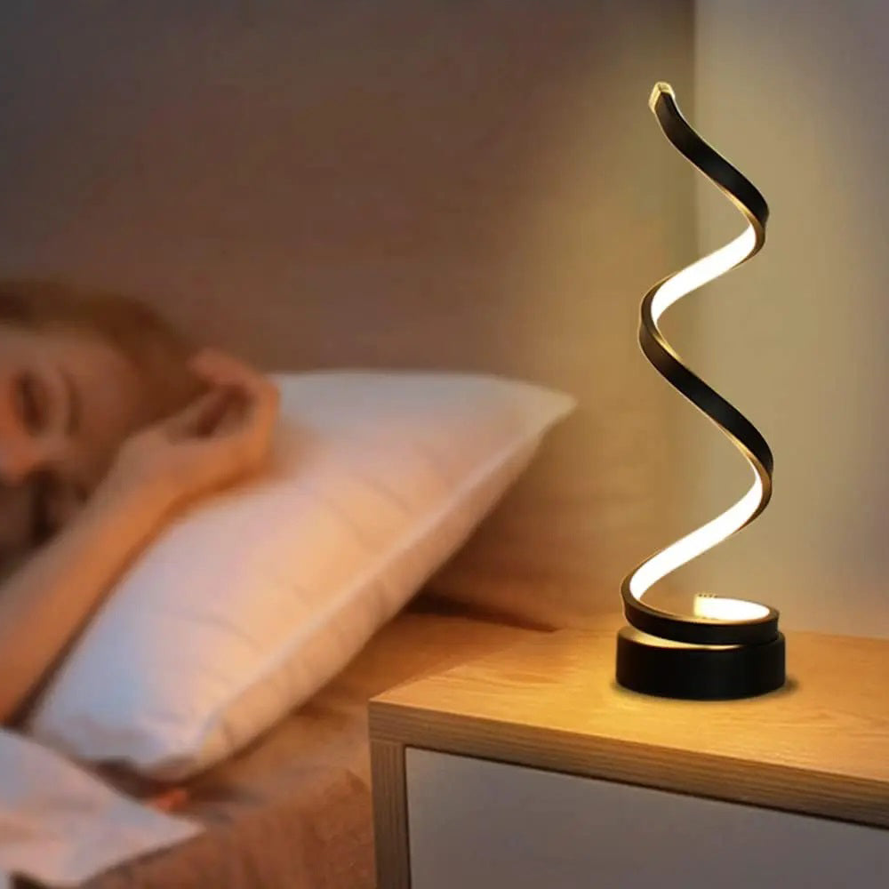 Modern Spiral Dimmable LED Table Lamp - The Grand Bazaar of Australia