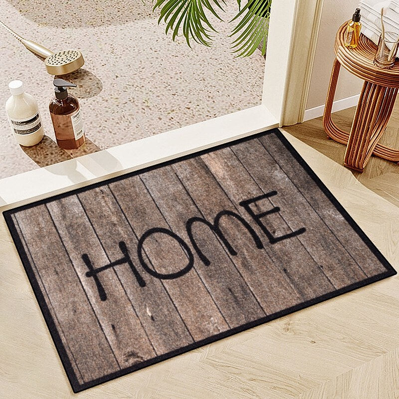 40x60cm 3D Wood Grain Flower Floor Mat Entrance Door Mat - The Grand Bazaar of Australia